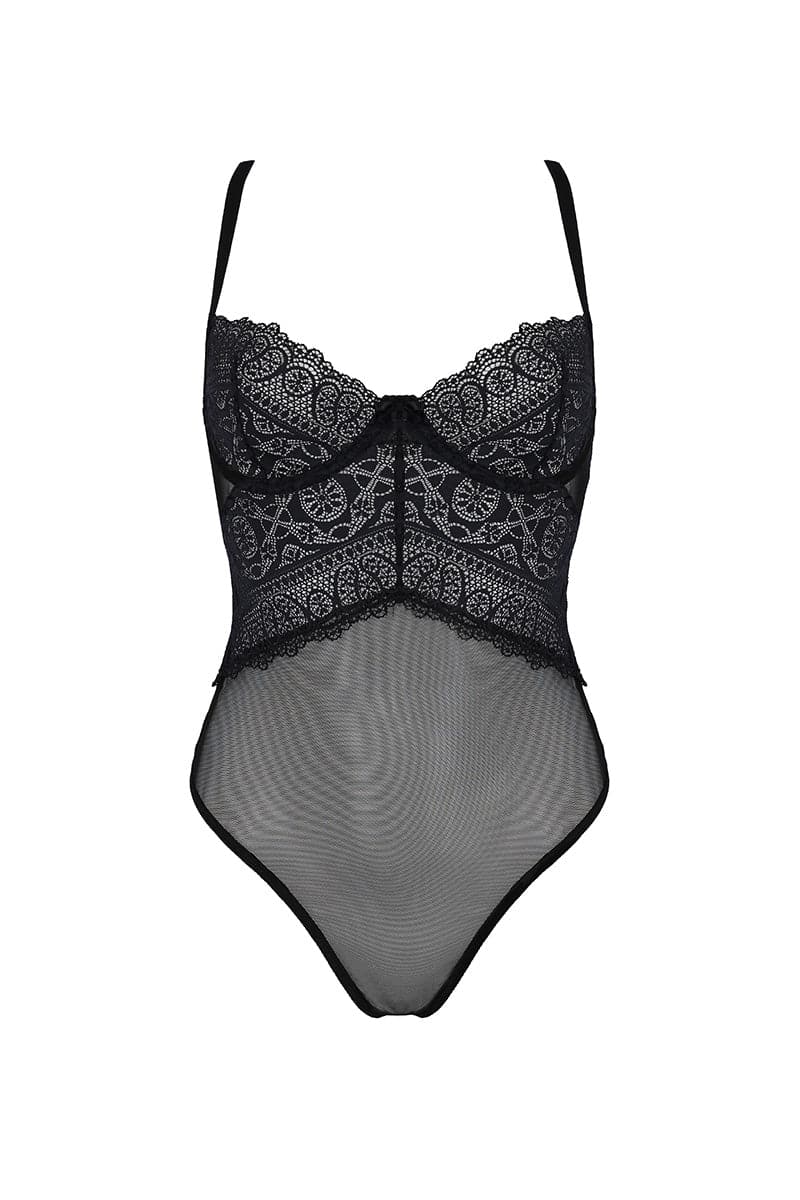 Body soutien-gorge couvre-seins en dentelle et corps transparent - Passion