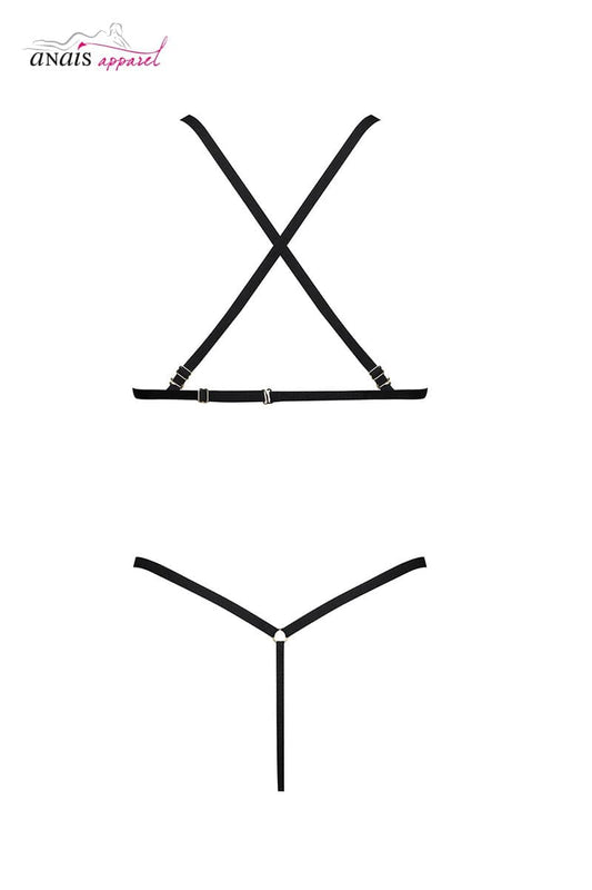 Body string fantaisie à lanières en résille motif étoilé Stevie - Anaïs Lingerie