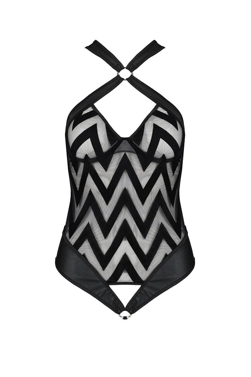 Body string sexy pour femme en simili cuir souple Hima - Passion