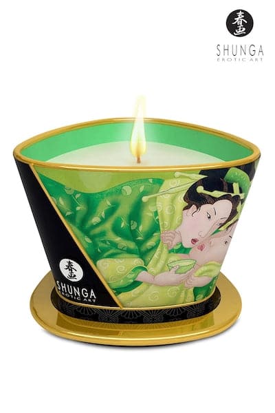 Bougie à massage parfum Thé vert - Shunga