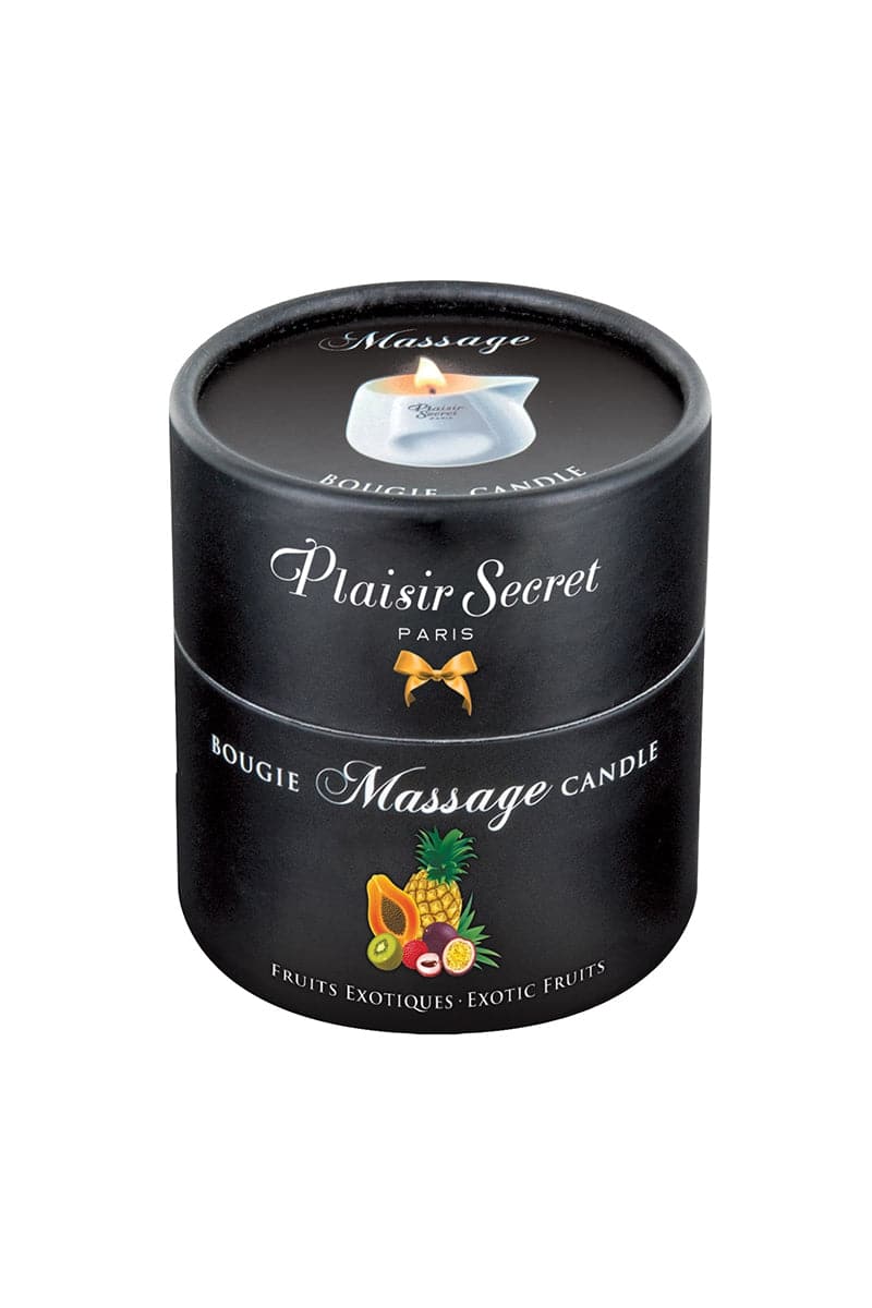 Bougie spéciale massages érotique gourmande fruits exotiques - Plaisir Secret