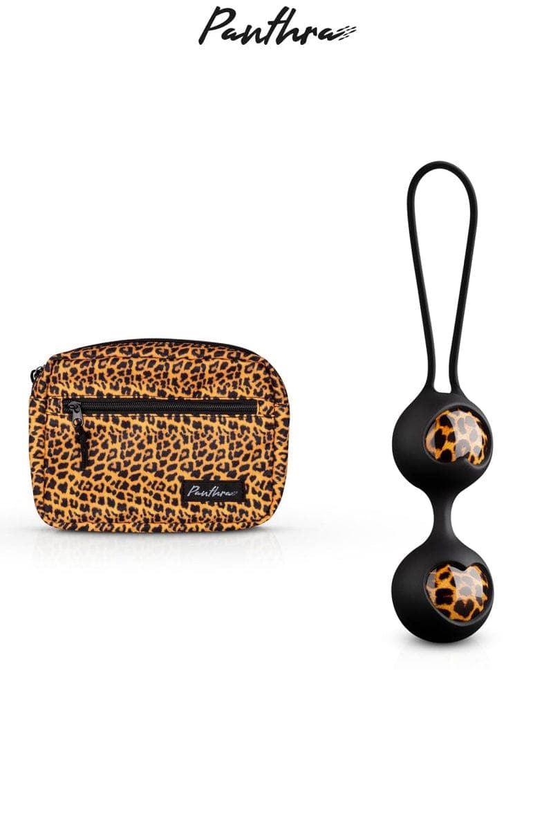 Boules de geisha en silicone panthère 3cm + trousse Zane - Panthra