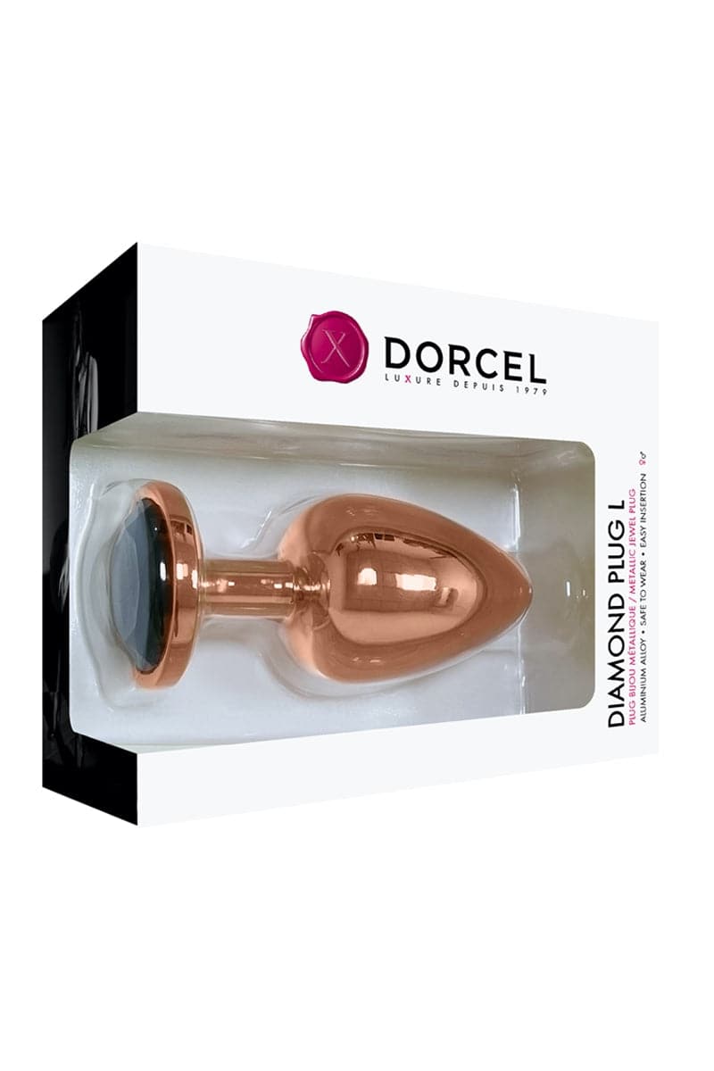 Butt Diamond Plug taille L en aluminium 9,5g + pochette fournie - Dorcel