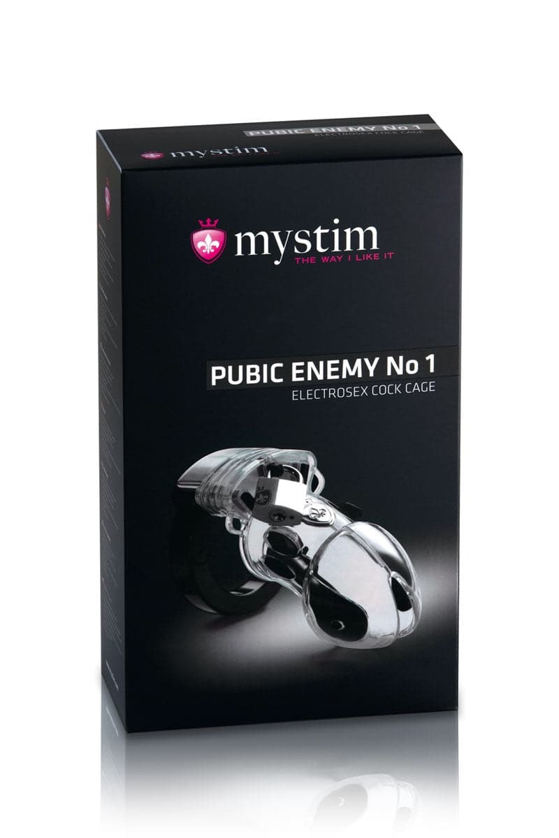 Cage à pénis électro-stimulation ajustable eStim BDSM Pubic Enemy n°1 - Mystim