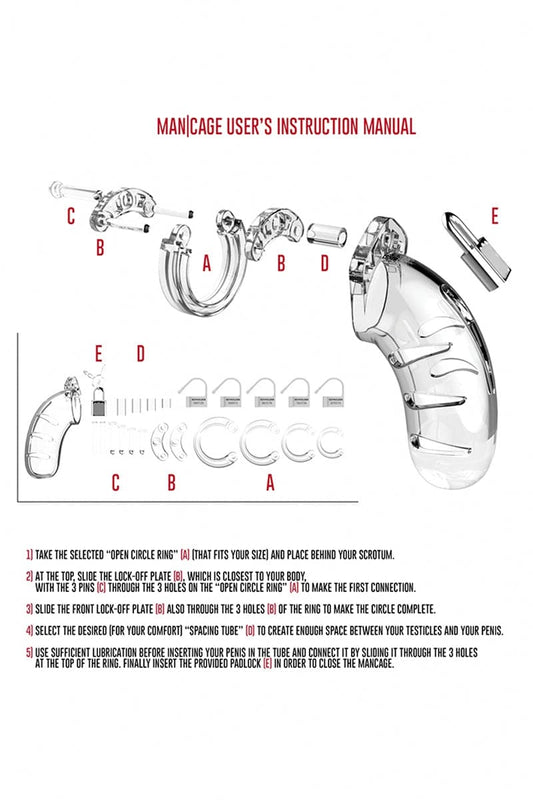 Cage de chasteté à bite pour homme soumis 14cm 06 - ManCage