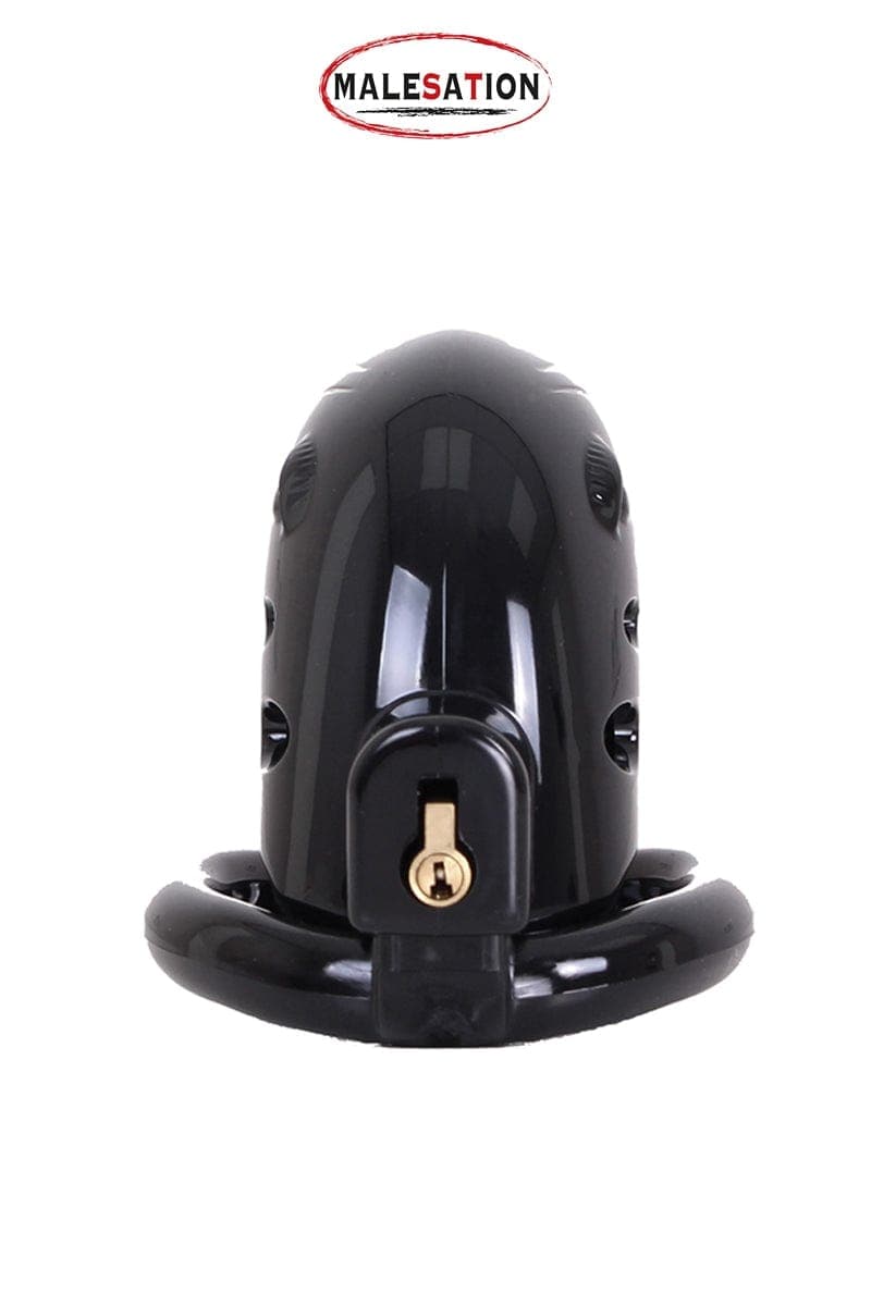 Cage de chasteté pour homme en ABS noir 6,5cm + cadenas - Malesation