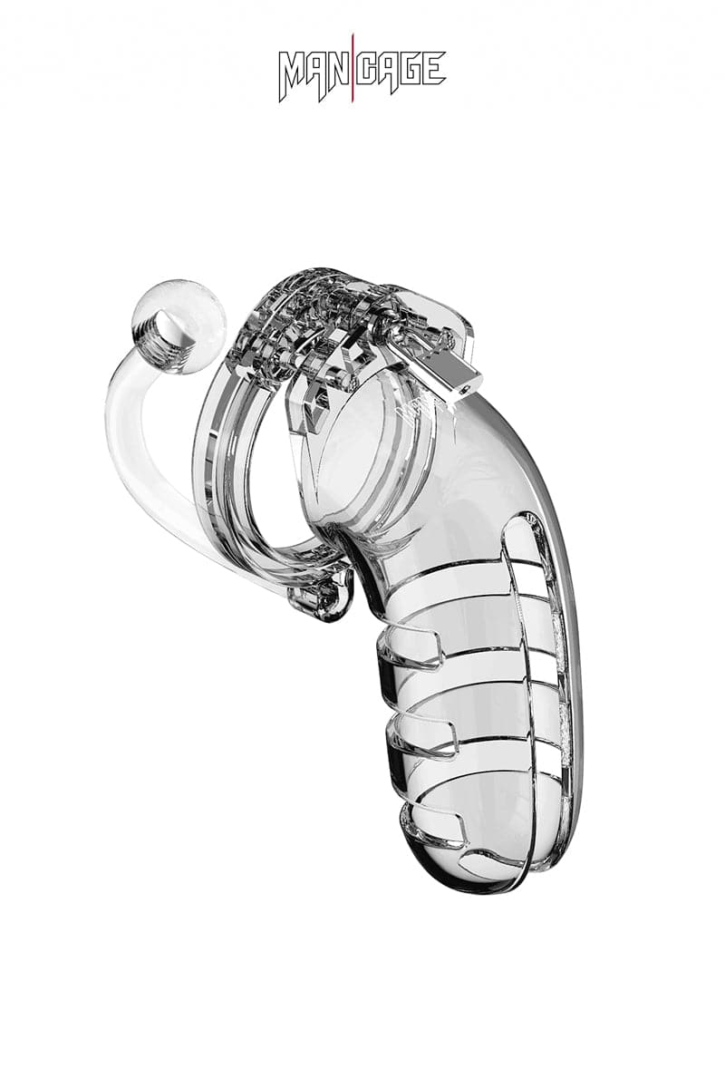 Cage de chasteté pour pénis 14cm avec plug anal amovible 12 - ManCage