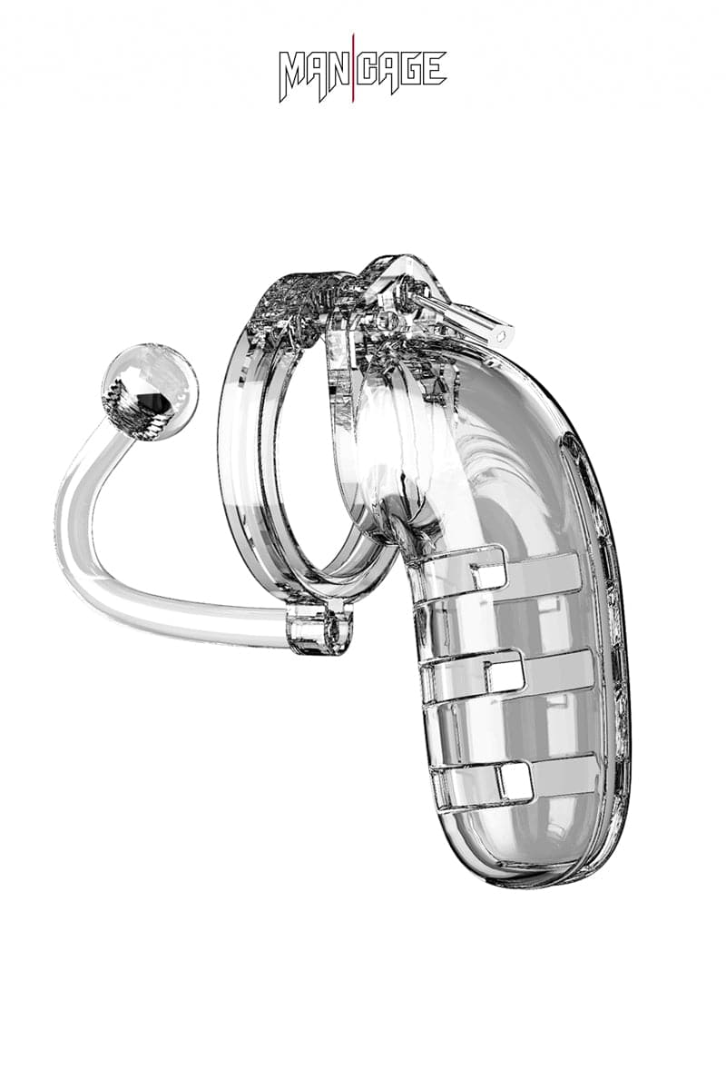 Cage de chasteté pour pénis 14cm avec plug anal amovible 12 - ManCage