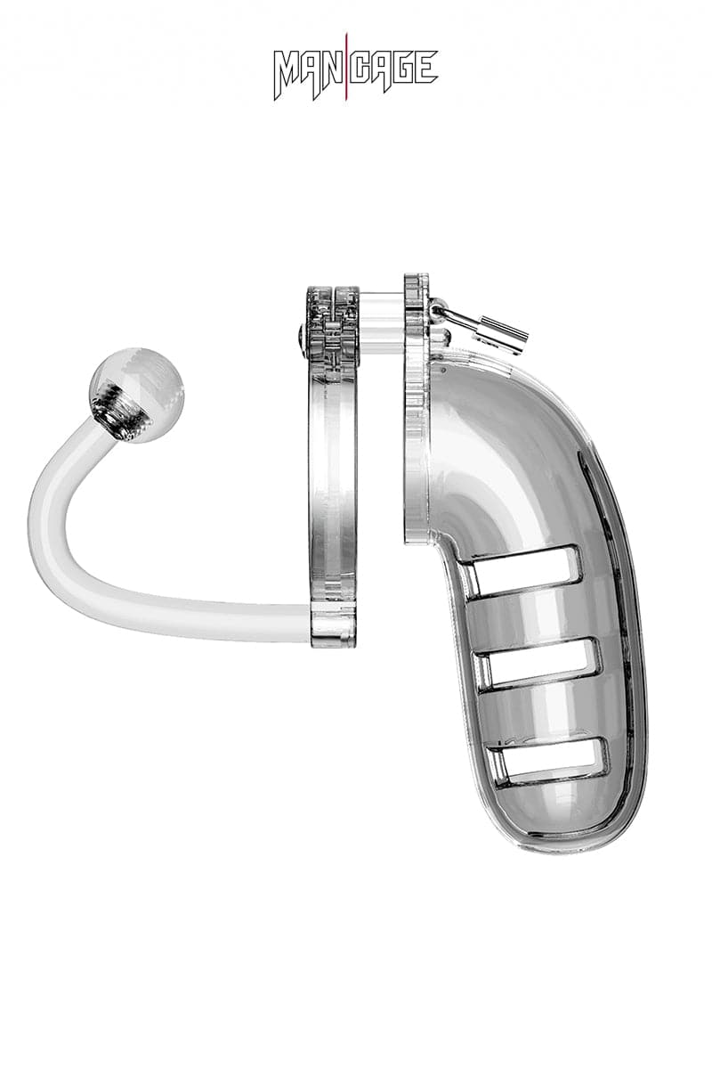 Cage de chasteté pour pénis 14cm avec plug anal amovible 12 - ManCage