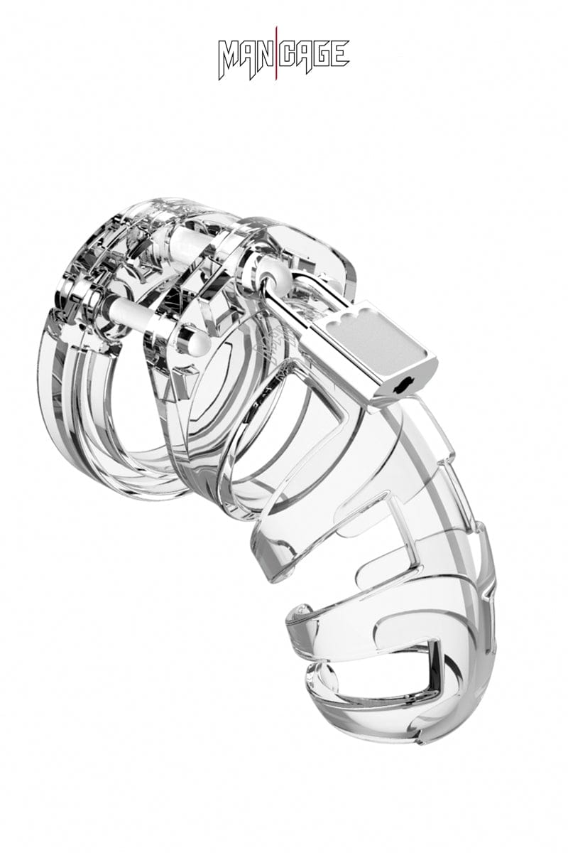 Cage de chasteté transparente homme 9cm ajustable 02 - ManCage