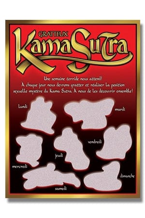 Carte à gratter avec 7 positions du Kama Sutra – Only Love