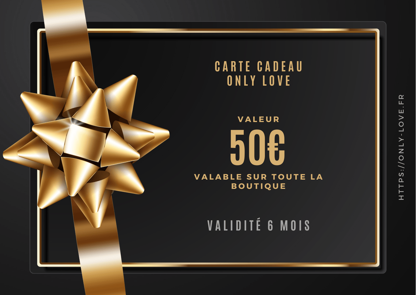 Carte cadeau électronique Only Love 50,00 €