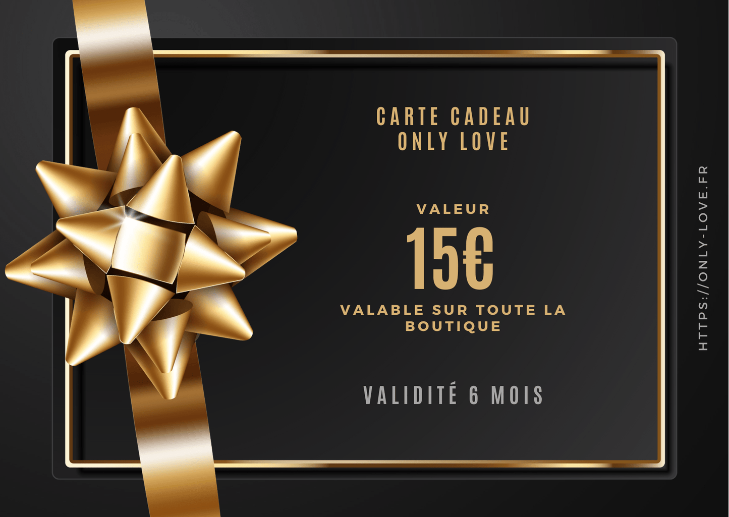 Carte cadeau électronique Only Love 15,00 €