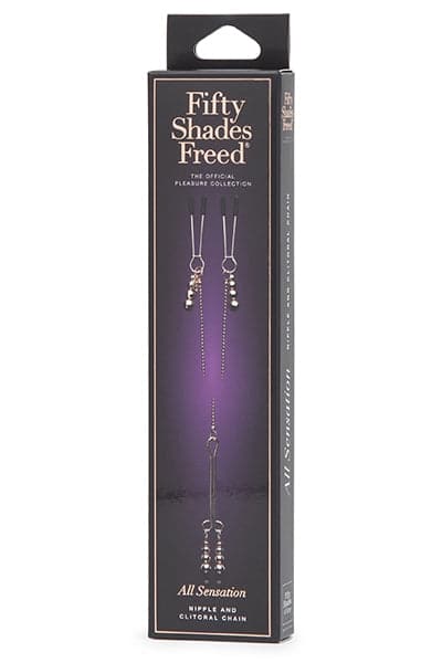 Chaîne à tétons et clitoris ajustables pratique BDSM - Fifty Shades Freed