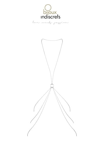 Chaine de corps sexy en forme de 8 en métal argenté réglable - Bijoux Indiscrets
