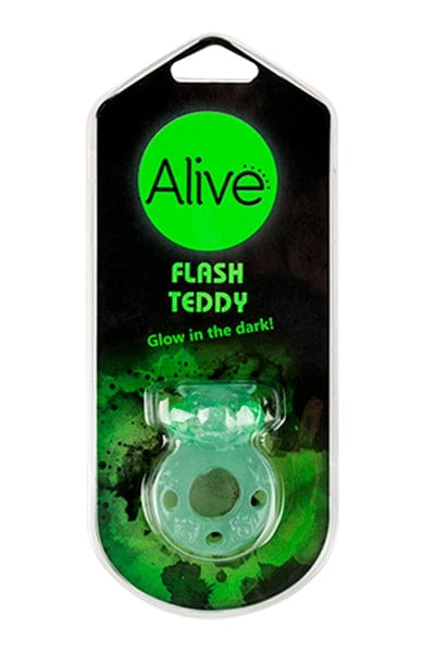 Cockring fluorescent extensible et vibrant pour couple Flash Teddy - Alive