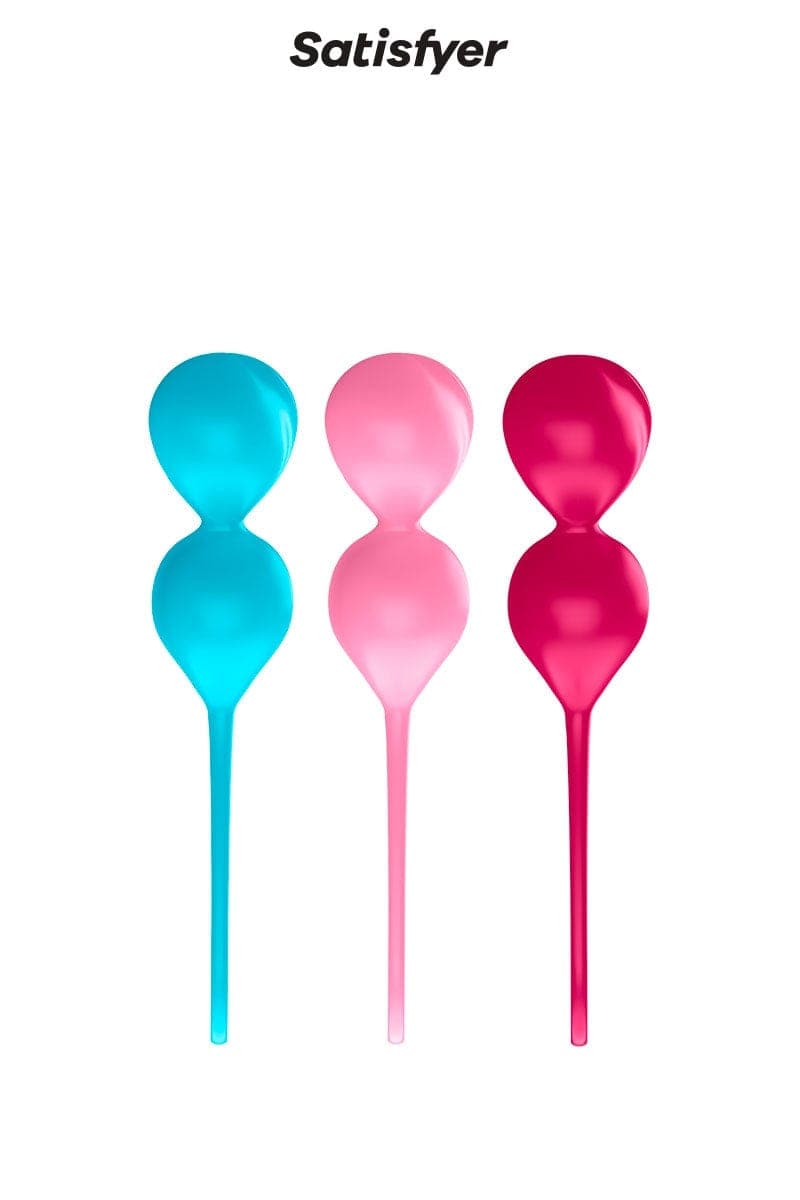 Coffret de 3 boules de Geisha Power Balls 79, 121 et 150 g - Satisfyer