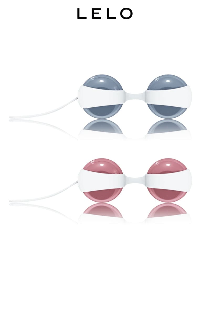 Coffret de 4 perles vaginales lestées changeables + 1 support souple - Lelo