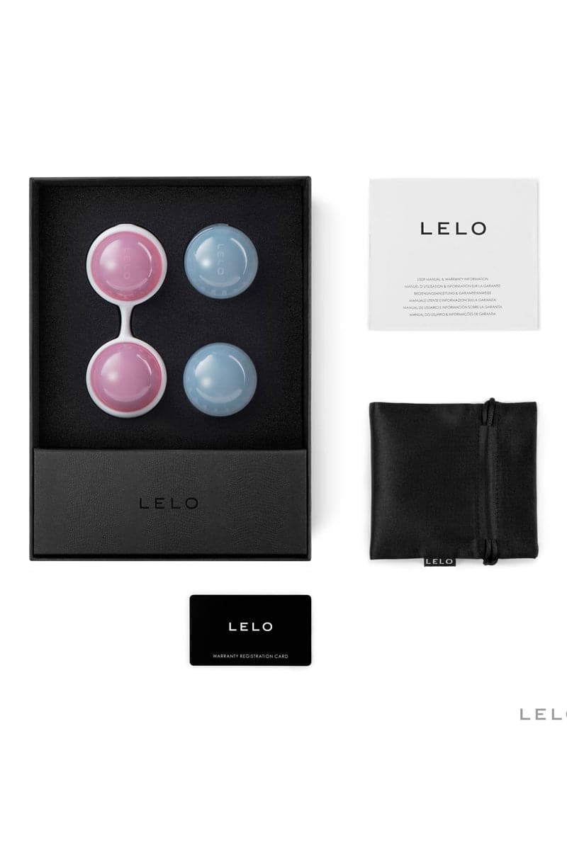 Coffret de 4 perles vaginales lestées changeables + 1 support souple - Lelo