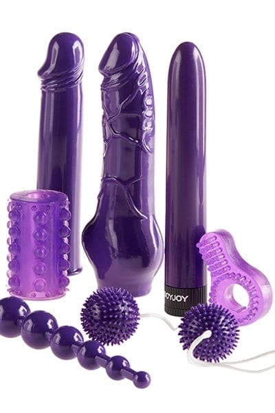 Coffret sextoy 9 jouets adultes unisexe et couple Mega Purple - Toy Joy