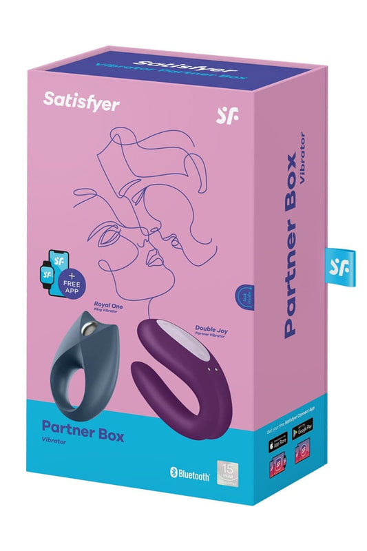Coffret sextoy Partner Box 2 pièces cockring + vibromasseur pour couple - Satisfyer