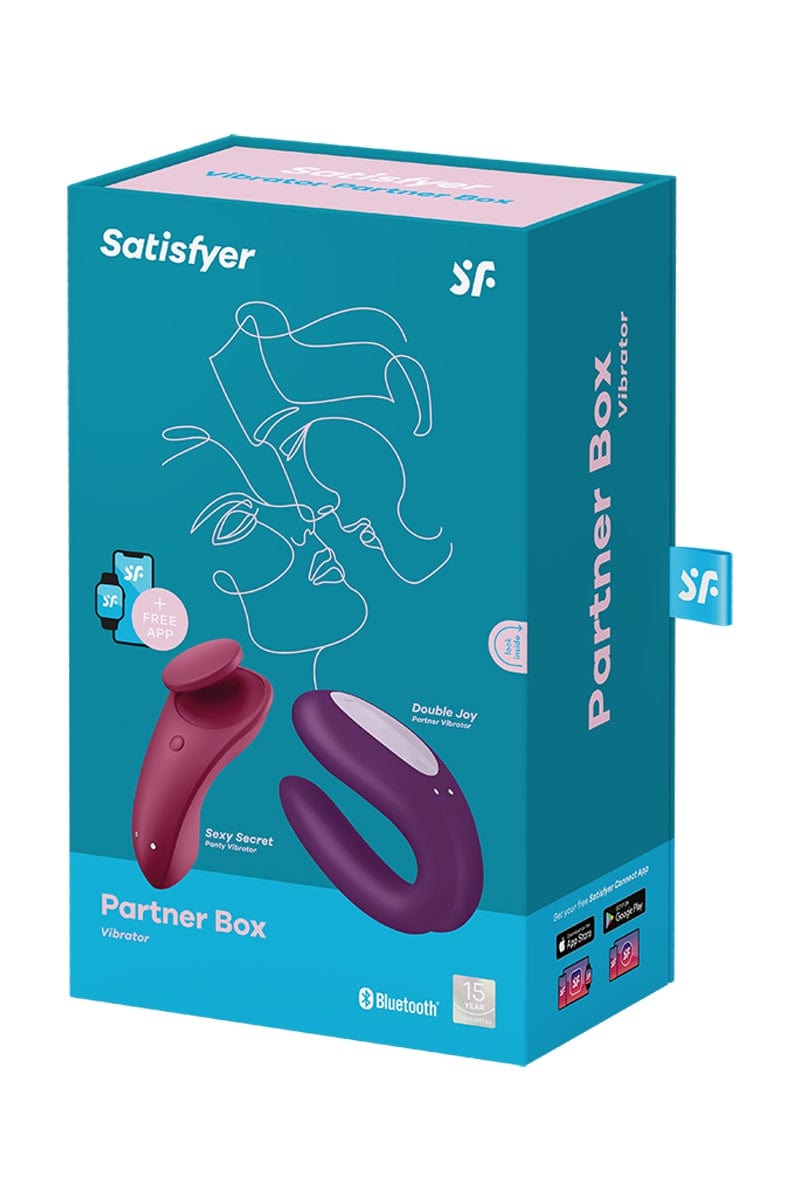 Coffret sexuel pour couple 2 sextoys connectés en silicone Partner Box 1 - Satisfyer
