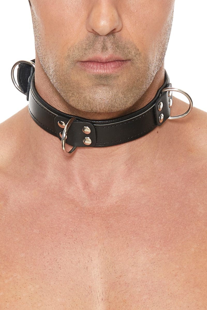 collier homme soumis avec anneau