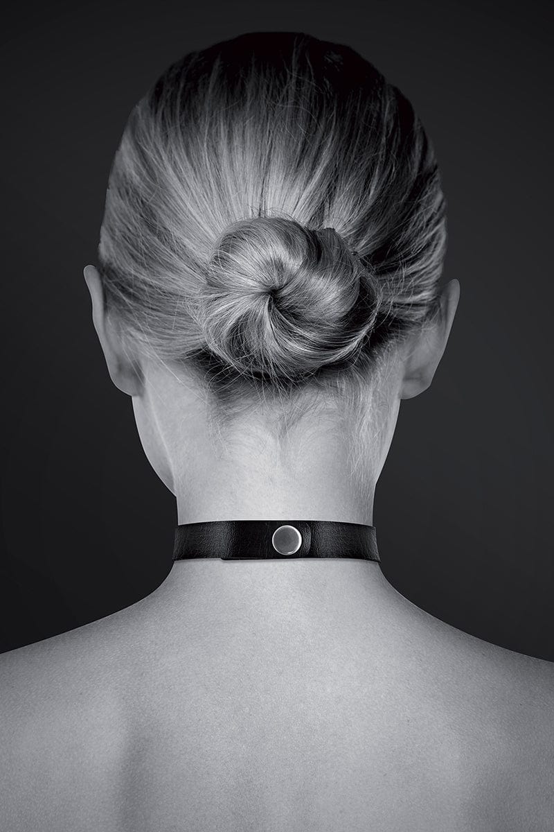 Collier fetish ajustable pour soumis avec double anneau - Bijoux pour Toi