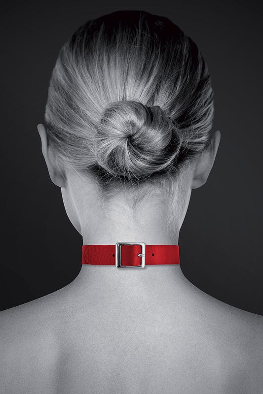collier fetish réglable rouge