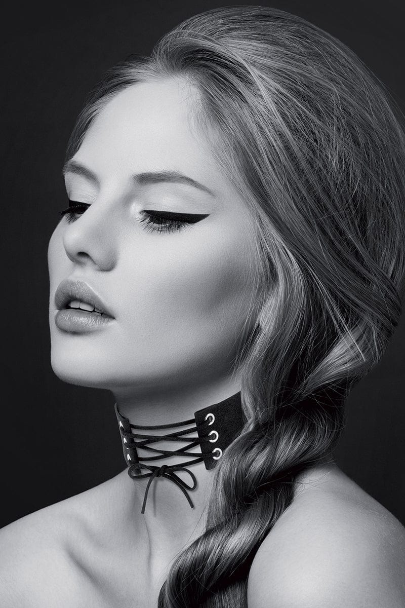 Collier ras de cou sexy ajustable lacé accessoire BDSM - Bijoux pour toi