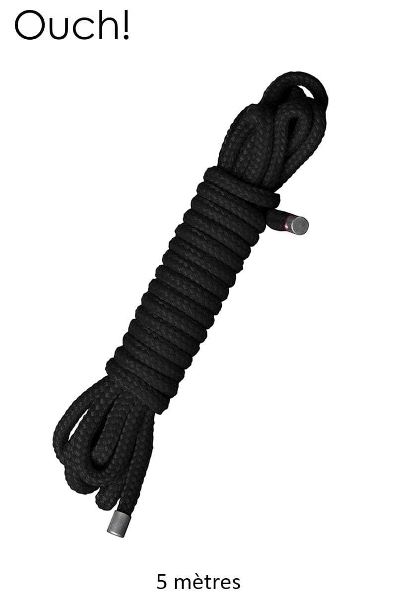 Corde de bondage Japonais en nylon 5m noire accessoire couple Fetish - Ouch
