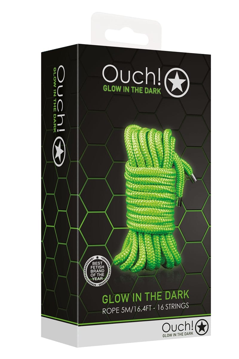 Corde de bondage japonaise BDSM phosphorescente 5m - Ouch