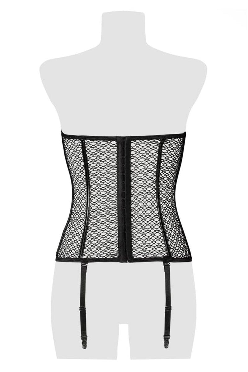 Corset bustier à jarretelles amovibles en tulle florale - Grey Velvet