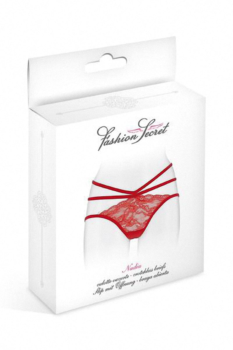 culotte NADIA transparente et ouverte en dentelle