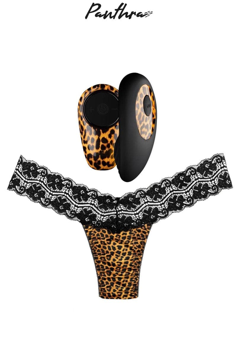 Culotte vibrante télécommande sans fil panthère Tania 9cm - Panthra