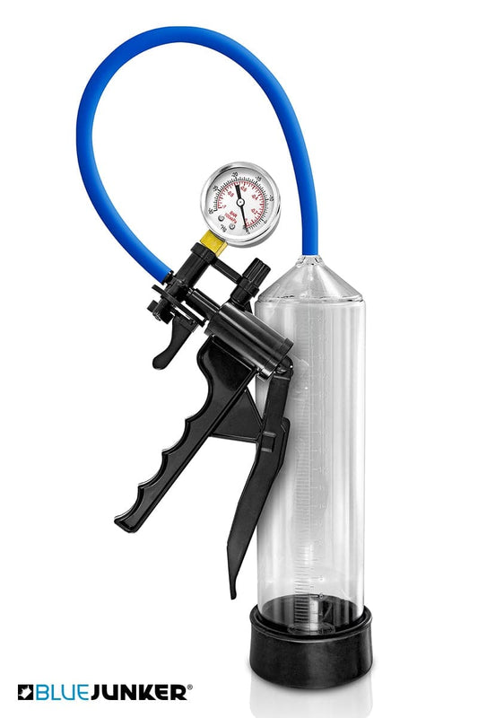 Développeur de pénis sous vide rapide avec manomètre - Blue Junker