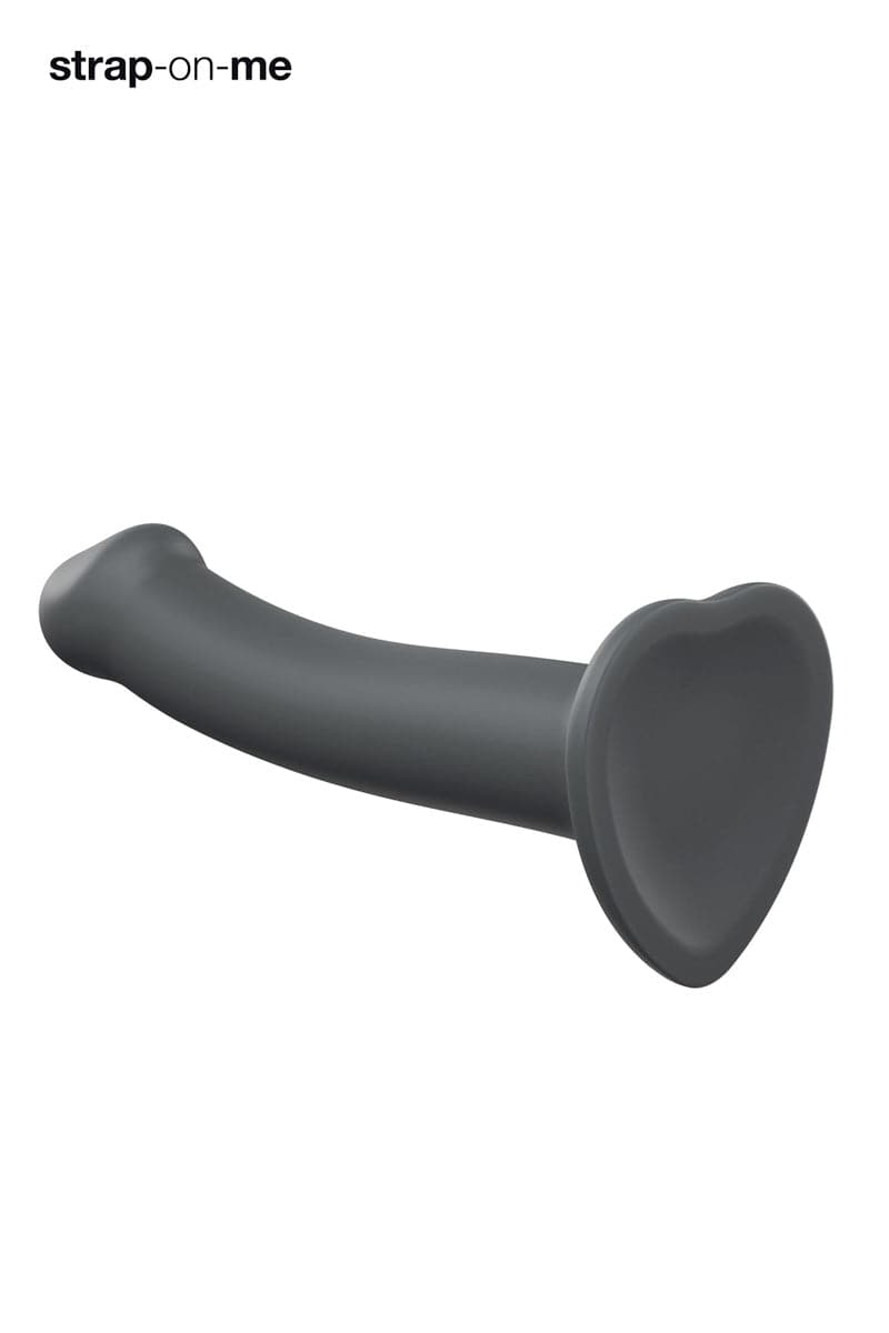 Dildo avec ventouse en silicone doux mono densité gris S 17 x 2,7cm - Strap On Me