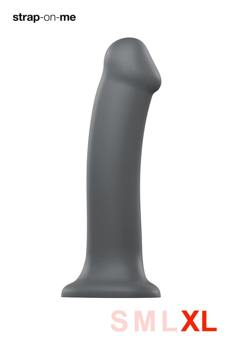 Dildo avec ventouse mono densité gris XL compatible harnais - Strap On Me
