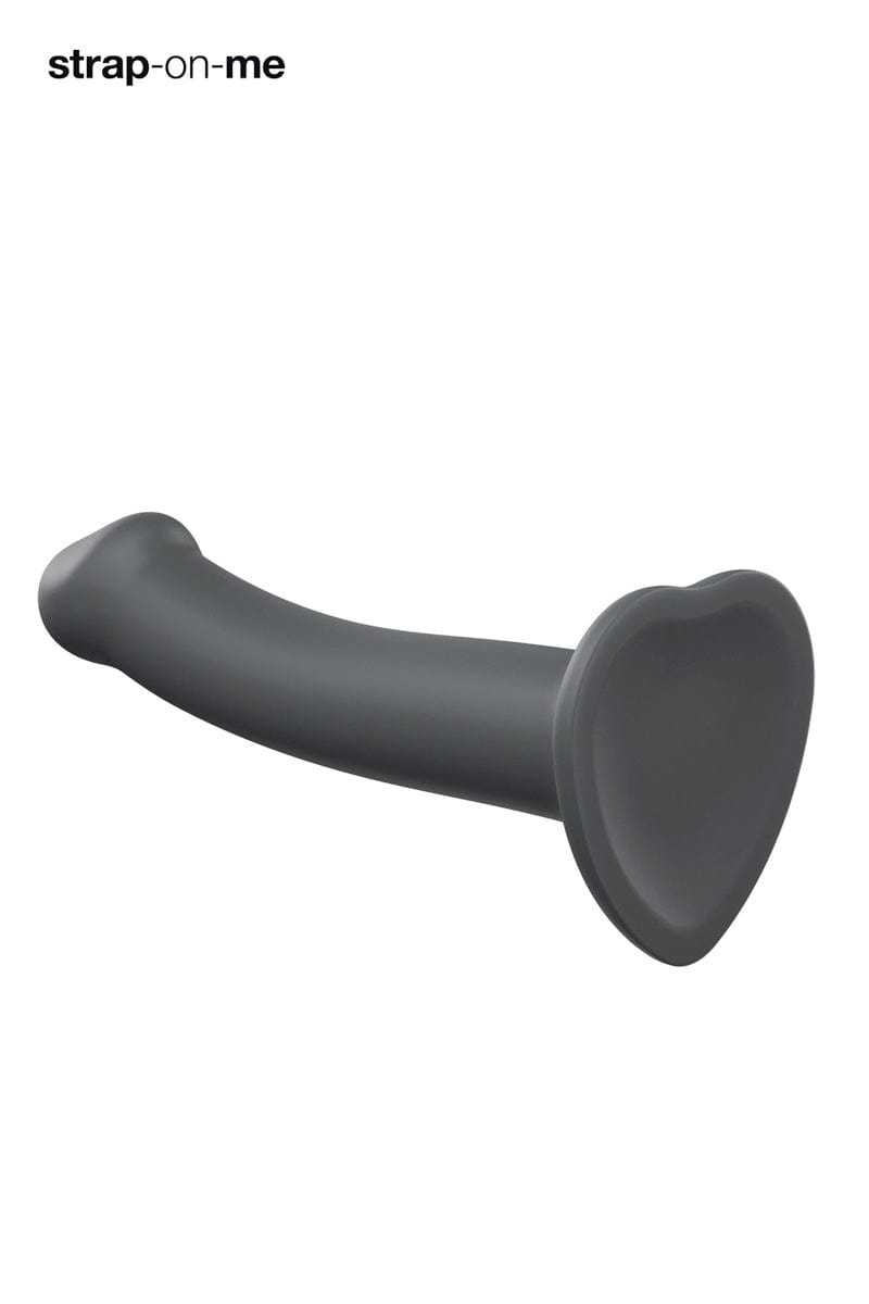 Dildo ventousé en silicone mono densité gris L 19cm de plaisir intense - Strap On Me