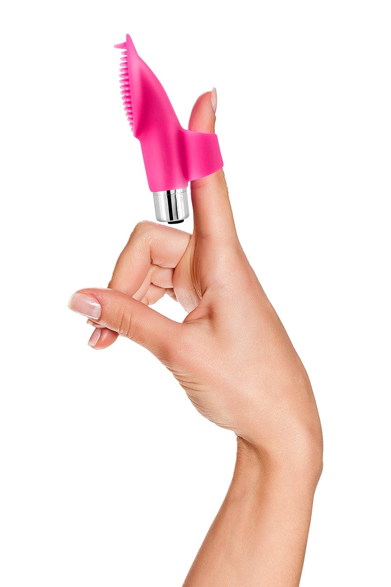 Doigt chinois vibrant en silicone rose pour stimulation clitoridienne Glee 10cm - Yoba