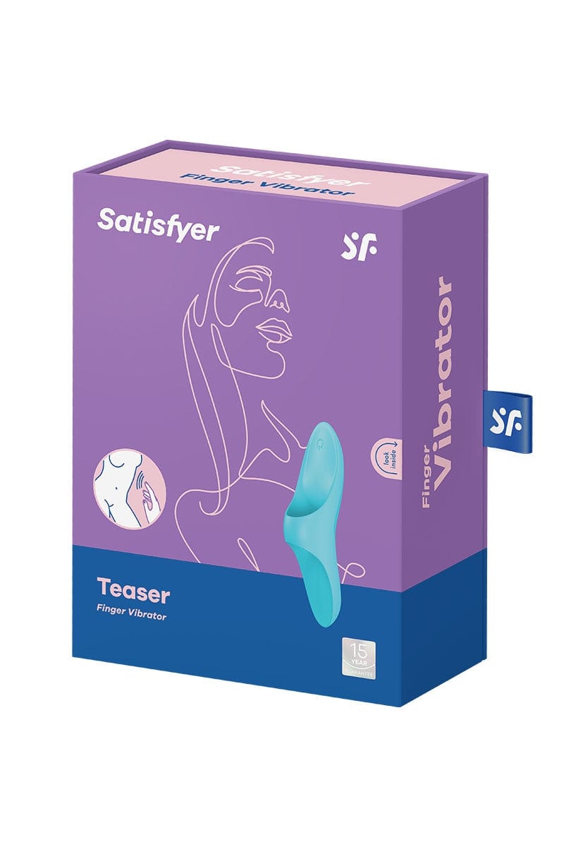 Doigt vibrant en silicone stimulation féminine Teaser bleu - Satisfyer