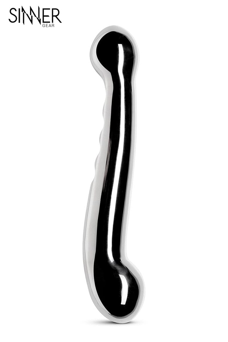 Double dong de luxe en métal lisse Elegant Dildo 17,5cm - Sinner Gear