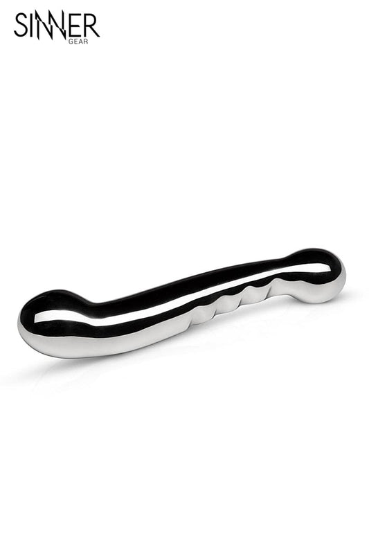 Double dong de luxe en métal lisse Elegant Dildo 17,5cm - Sinner Gear