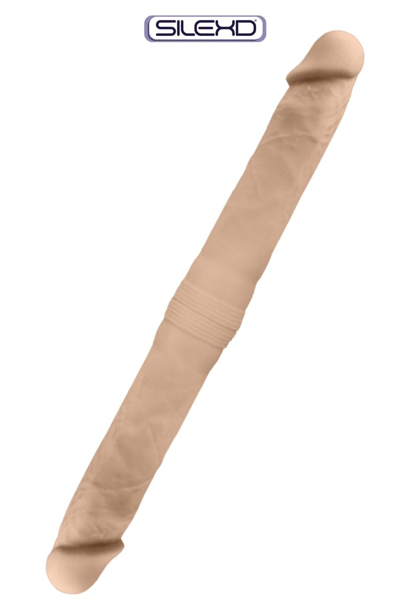 Double dong étanche hyper réaliste en silicone Premium taille S 38.5cm - SilexD