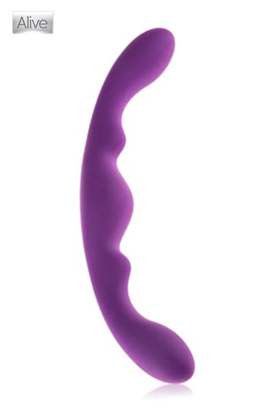 Double godemichet en silicone violet Double dong Luna - Adrien Lastic