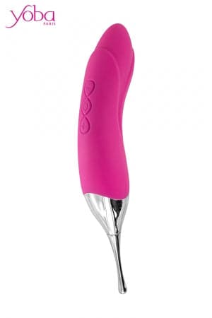 Double stimulateur 2 en 1 vagin clitoris 5 vitesses Accuracy fuchsia - Yoba
