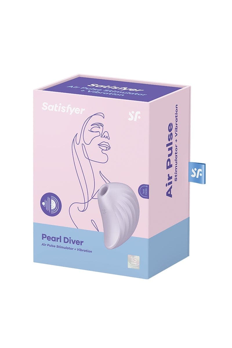 Double stimulateur clitoridien à batterie Pearl Diver violet - Satisfyer