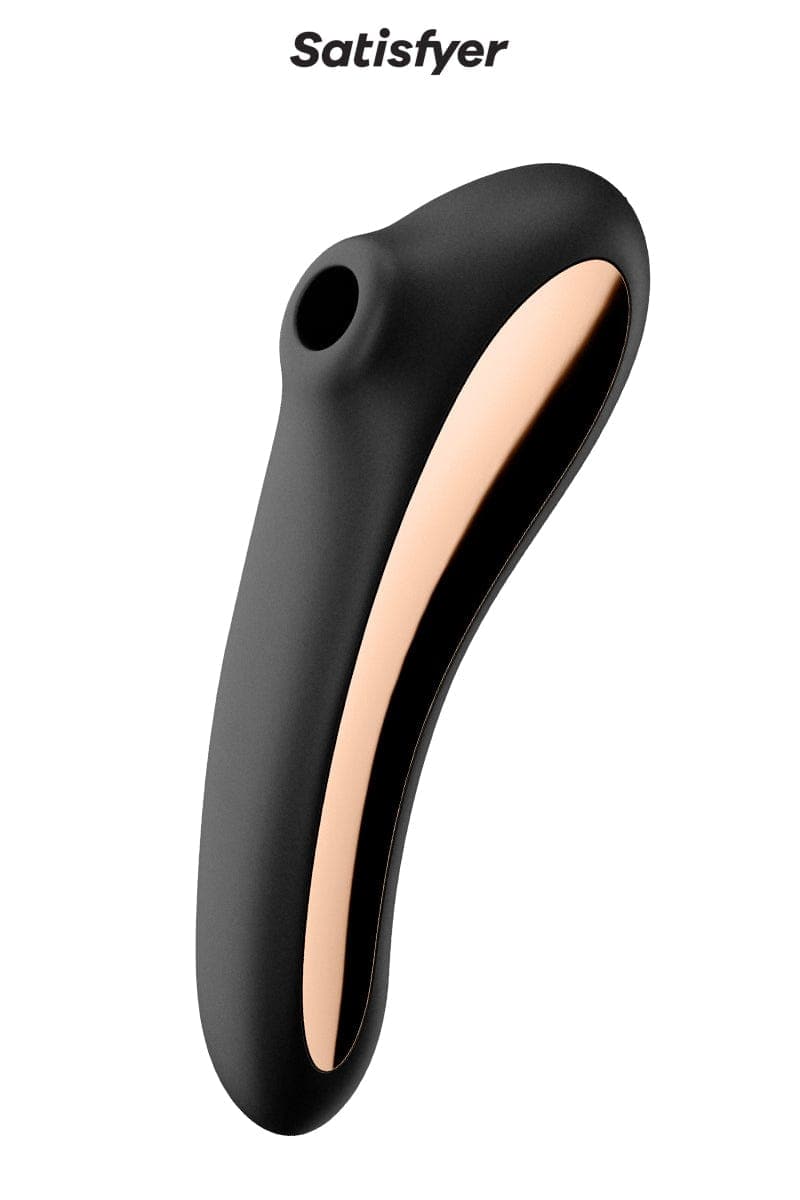 Double stimulateur clitoridien et point G Dual Kiss noir 19cm - Satisfyer