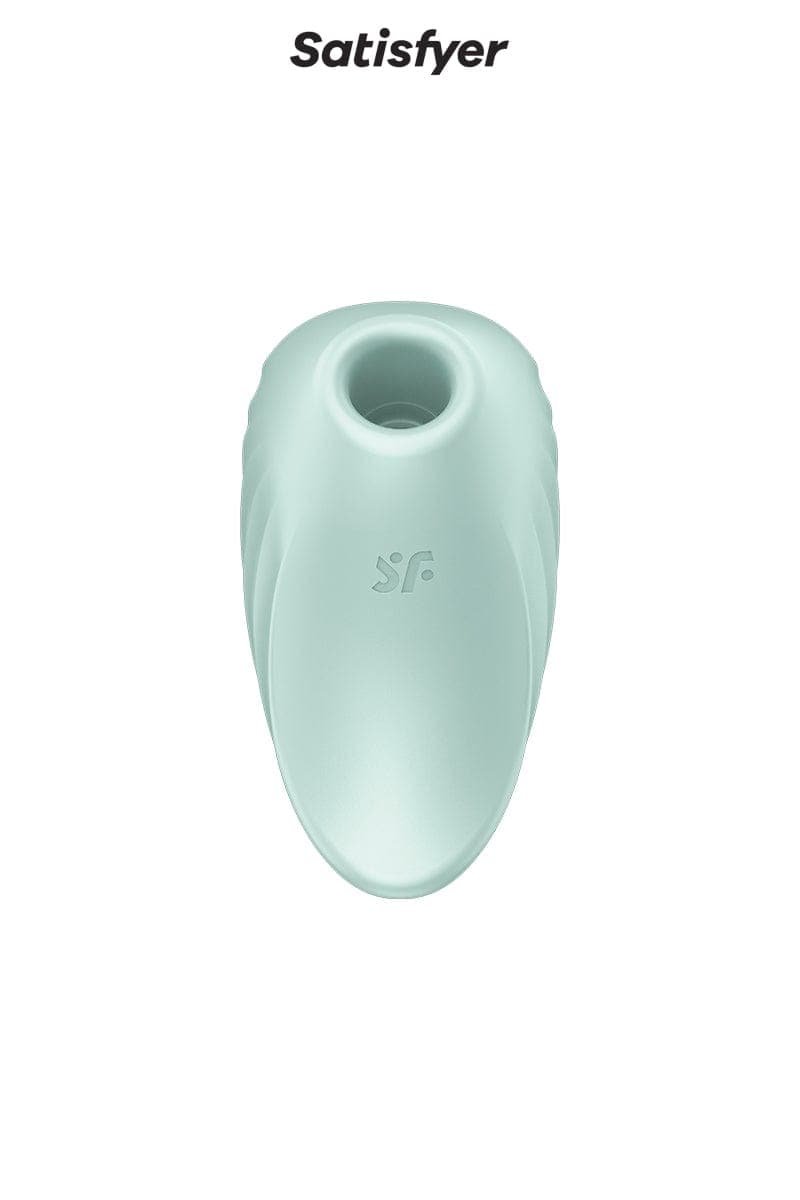 Double stimulateur clitoris rechargeable et étanche Pearl Diver menthe - Satisfyer