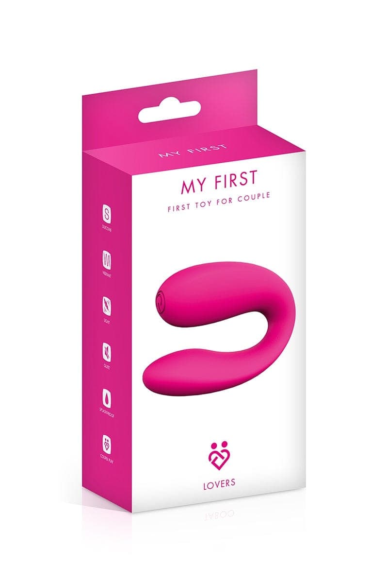 Double stimulateur couple vibrant en silicone Lovers + 2 piles - My First
